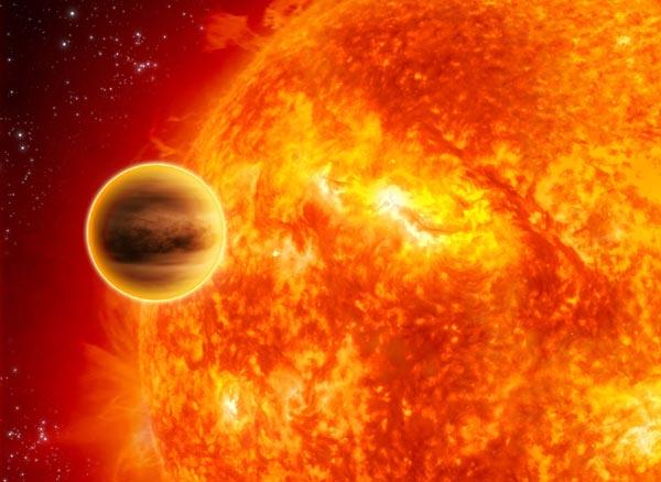 Artistic impression of a 'hot Jupiter'