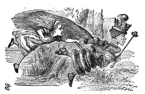 The Red Queen hypothesis gets its name from Lewis Carroll’s, Through the Looking Glass. The Red Queen tells Alice, “It takes all the running you can do to stay in the same place.”